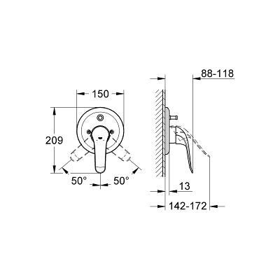 Смеситель Grohe Euroeco Special 32785000 для ванны