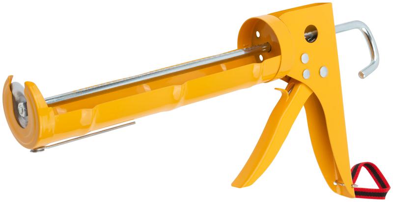 Пистолет для герметика 225мм полукорпусной усиленный зубчатый шток FIT 14230