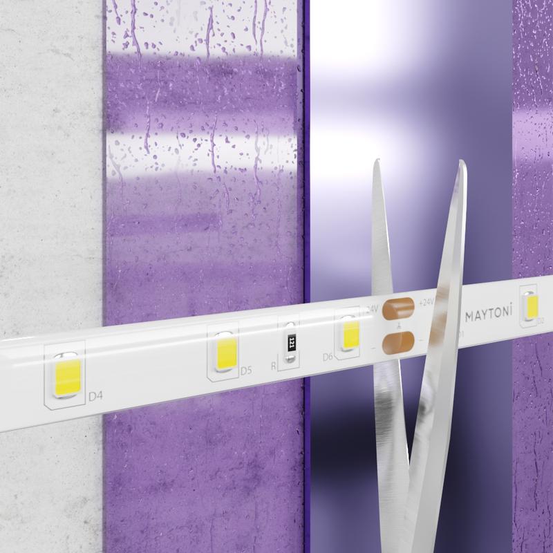 Лента светодиодная 24В 2835 7.2Вт/м 3000К IP65 (уп.5м) Maytoni 20016