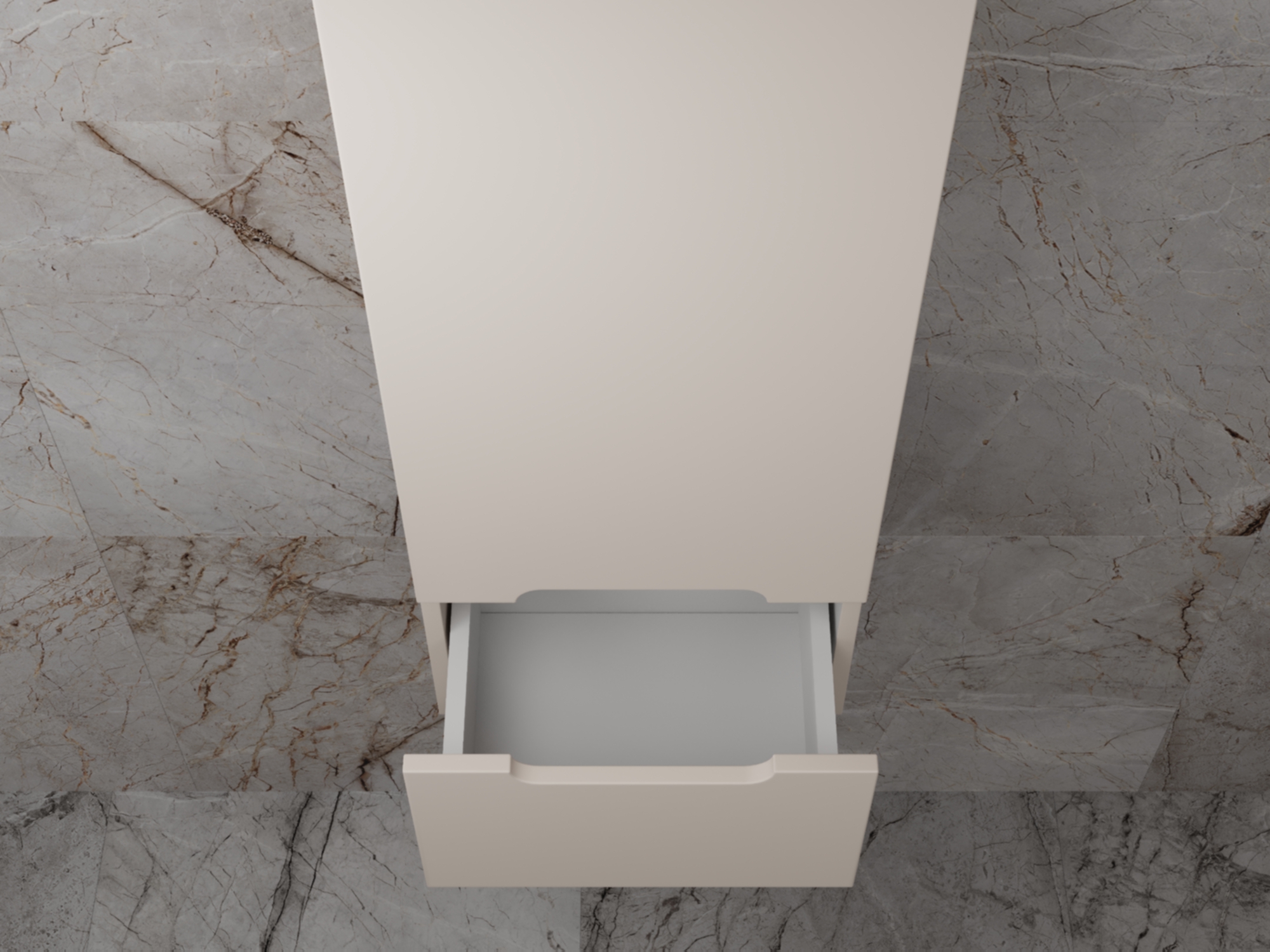 Колонна подвесная "Матис" 36 см, 1 ящик, КРЕМ, PLUS, ЭМАЛЬ