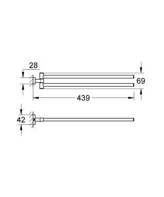 Полотенцедержатель Grohe Essentials Cube 40624001