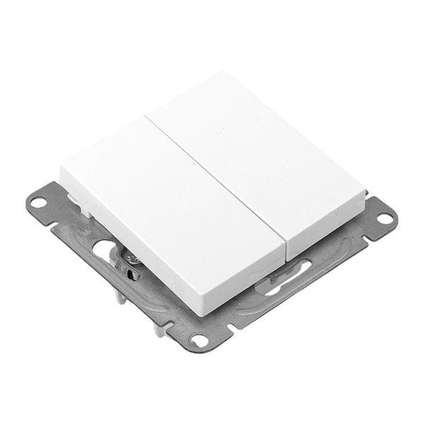 Выключатель 2-кл. СП Эпика механизм бел. EKF UP1-SWW-20