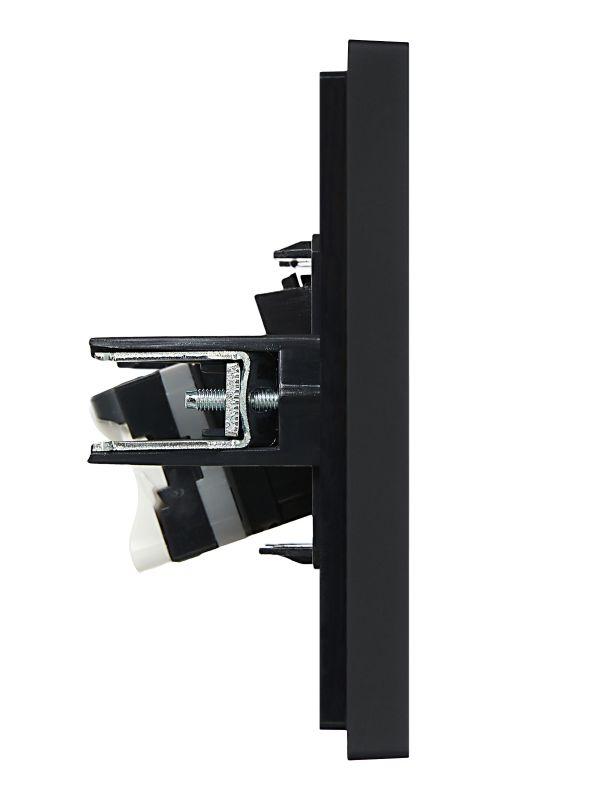 Розетка компьютерная RJ45 кат.5E FORTE&PIANO FP132 черн. IEK FP-K10-1-K02