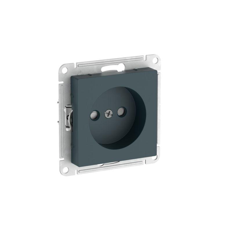 Розетка AtlasDesign 16А без заземл. защ. шторки быстрозажим. клем. механизм изумруд SE ATN000849S