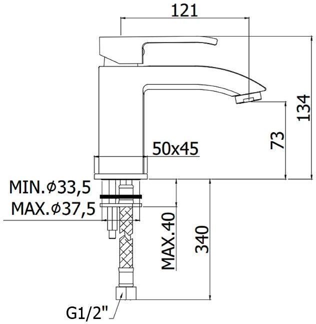 Смеситель для раковины Paffoni Level LES071CR