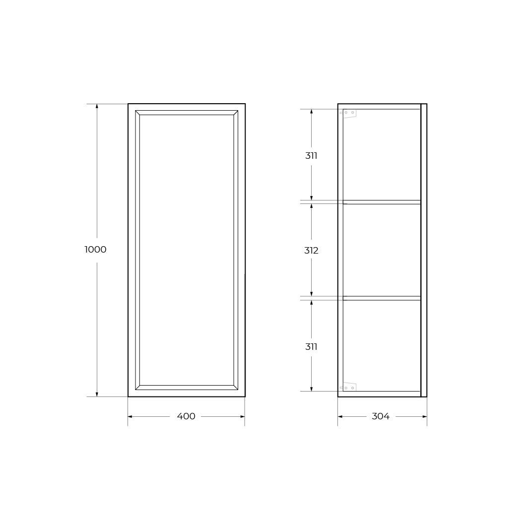 Шкаф подвесной CEZARES GIUBILEO-1000-1A-SC-BL-R