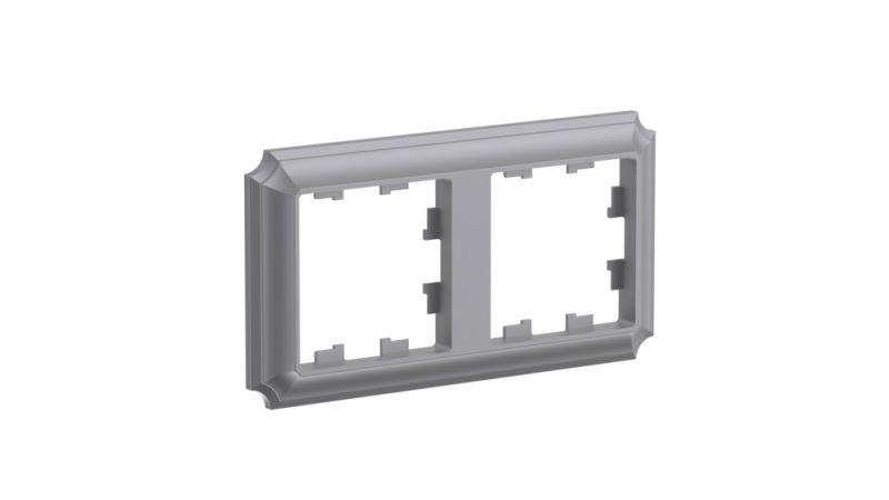 Рамка 2-м AtlasDesign Antique универс. сталь SE ATN100902