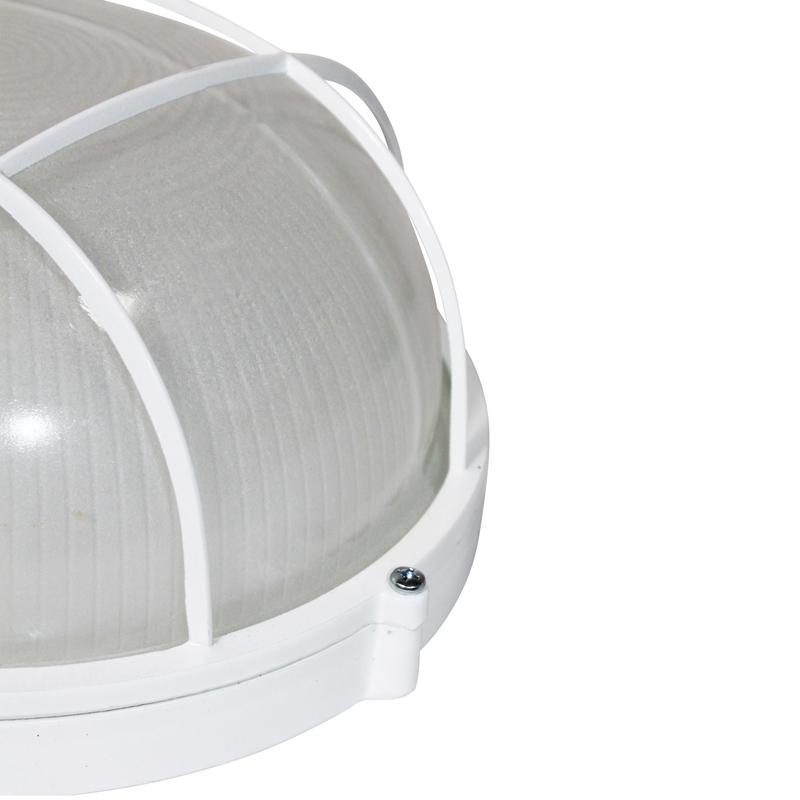 Светильник "Банник" 1102 НПП 03-100-010 1х100Вт E27 IP65 круг большой корпус с решеткой бел. Элетех 1005500931