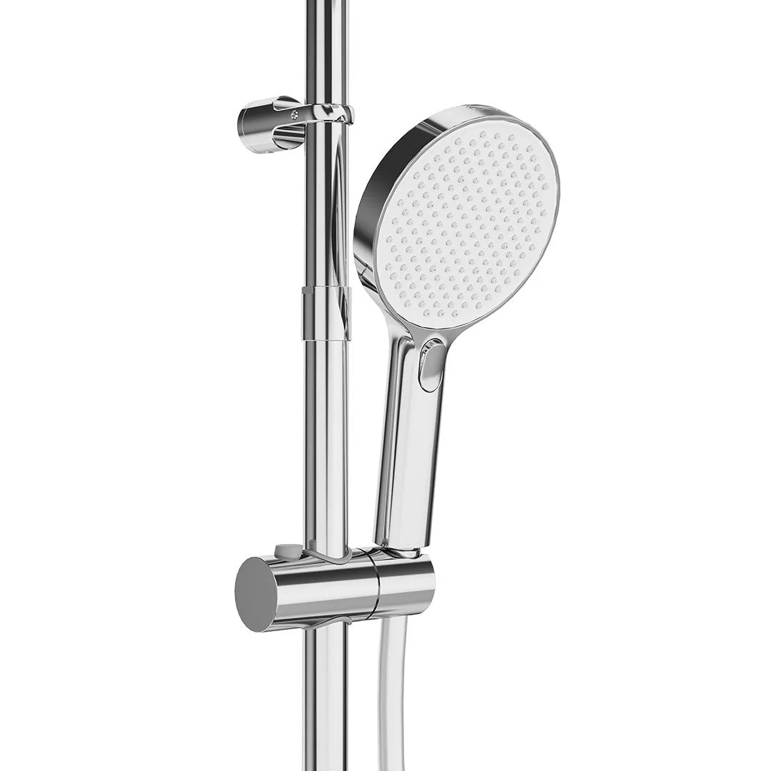 Душевая колонна FONTE на 3 потока с пов.изливом и  механическим смесителем, хром