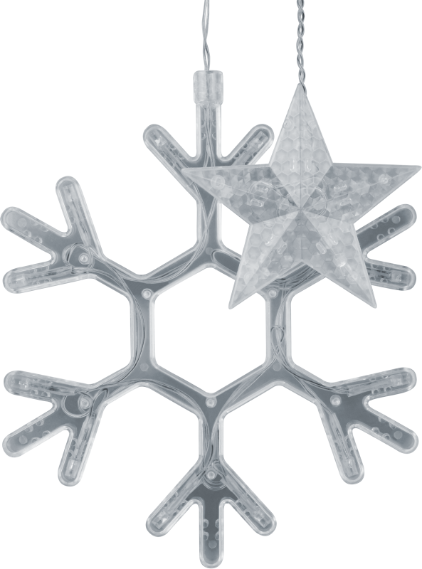 Гирлянда светодиодная "Бахрома" "Звезды и снежинки" 95 123 NGF-D032-04 2.5х1м RGBY IP20 Navigator 95123