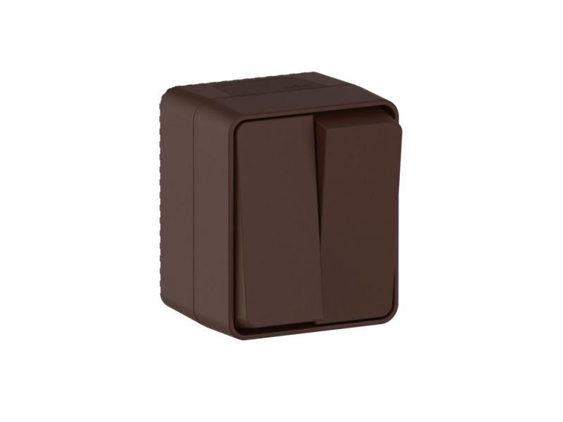 Выключатель 2-кл. ОП AtlasDesign PROFI IP54 10AX корич. SE ATN546051