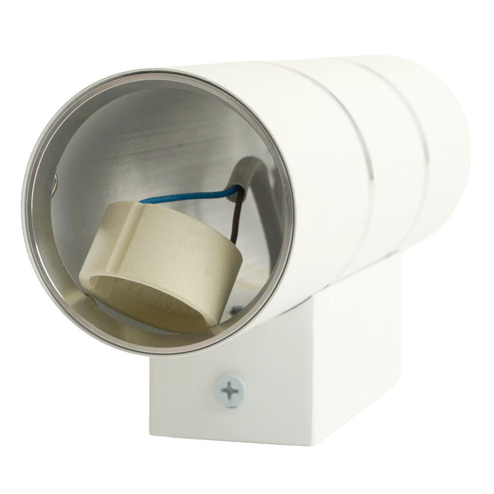 Светильник ДБО 2хGU10 вверх/вниз без ламп белый хром