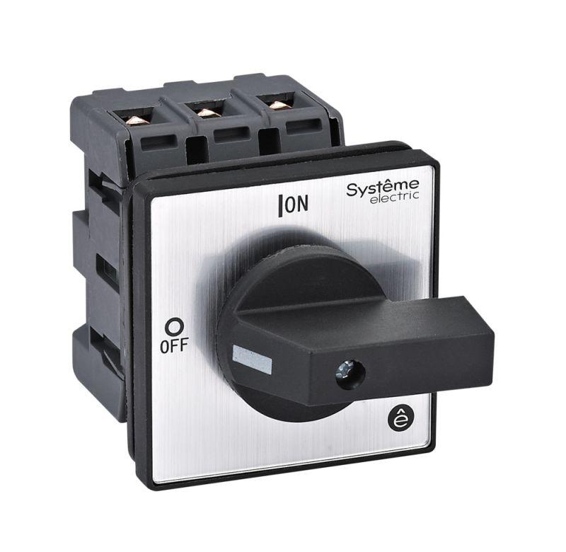 Выключатель-разъединитель 3п 63А IP20 с черн. рукоят. на дверцу 4 винтами SE MSD63320B