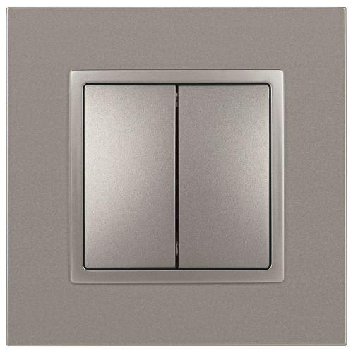 Переключатель перекрестный 2-кл. Elegance 14-1112-16 250В 10АХ титан Эра Б0065798