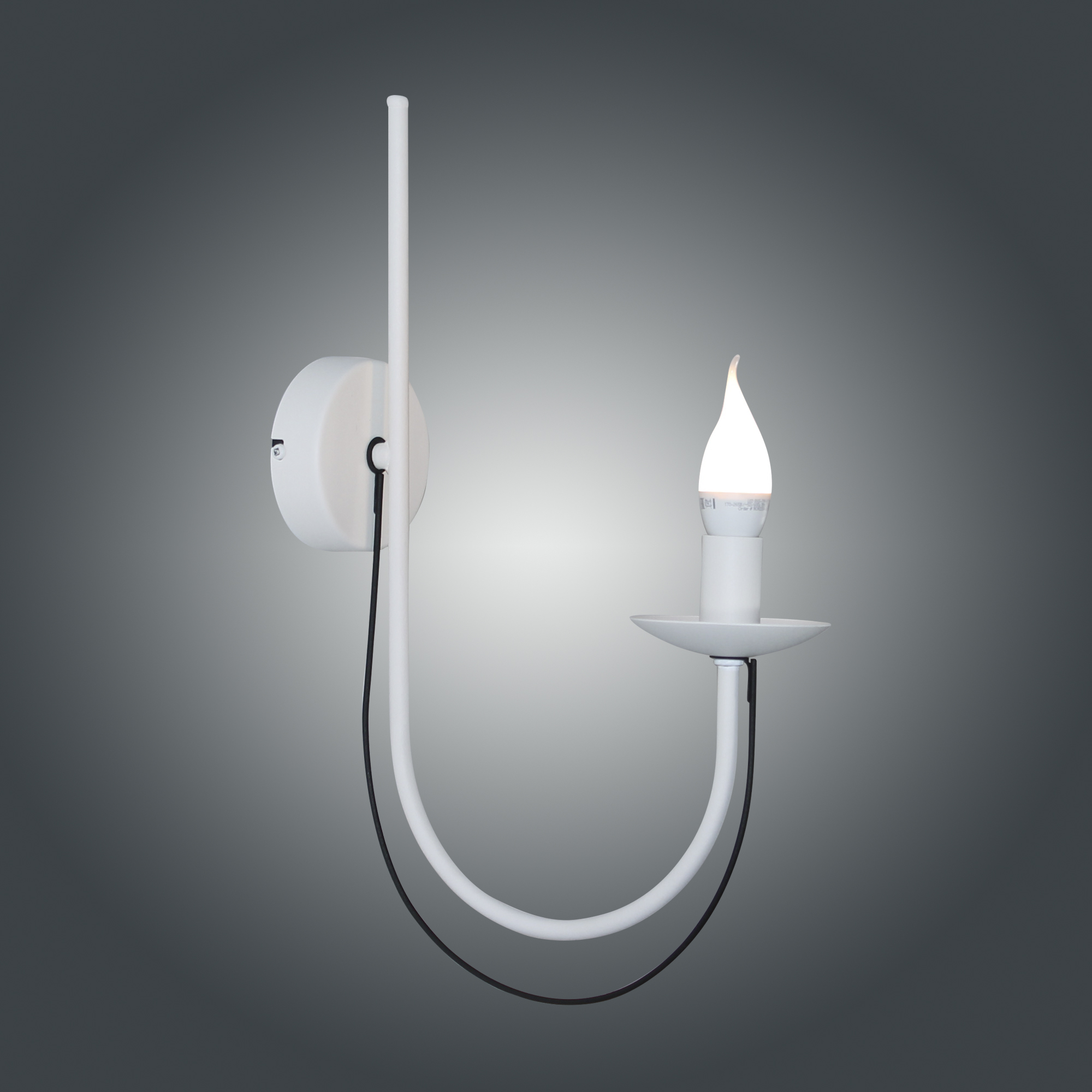 Светильник настенный Астра 511 бел.муар. черн.муар. НББ 01-60-188 Е14 настенный