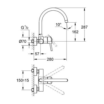 Смеситель Grohe Concetto 32667001 для кухни