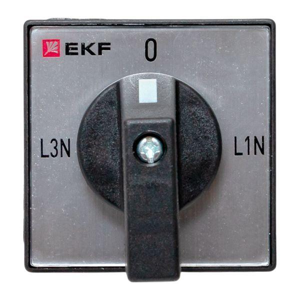 Переключатель кулачковый ПК-1-84 4п 10А для вольтметра (фазное напряжение) IP65 EKF pk-1-84-10-65