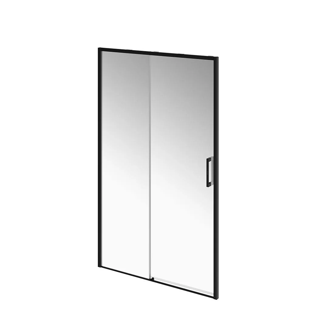 Душевая дверь LINDO, раздвижная с функцией soft close, 120х195, матовый черный