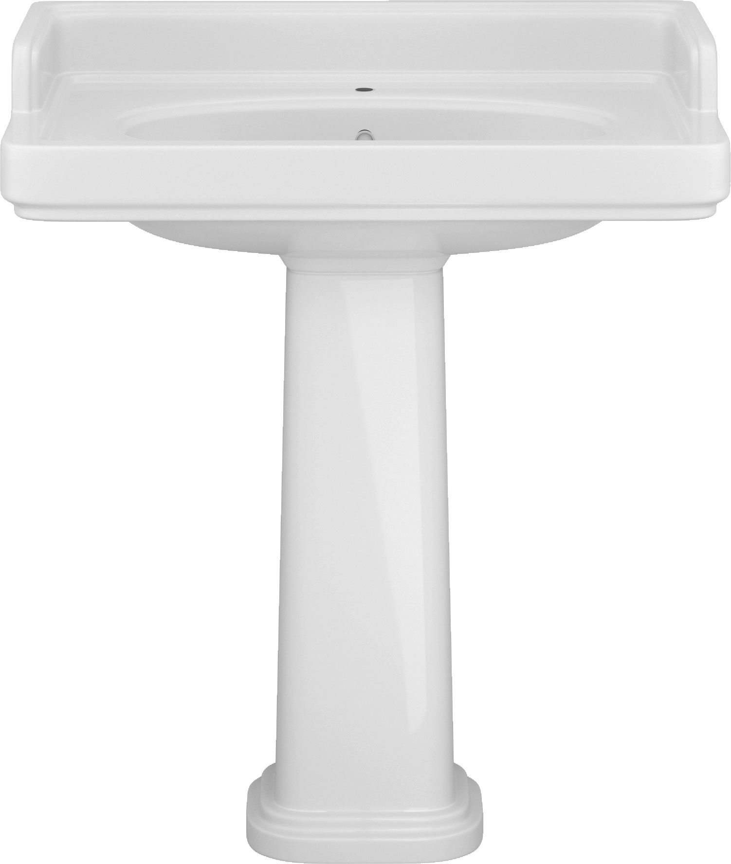 Раковина POMPEI подвесная/мебельная 80, белая глянцевая