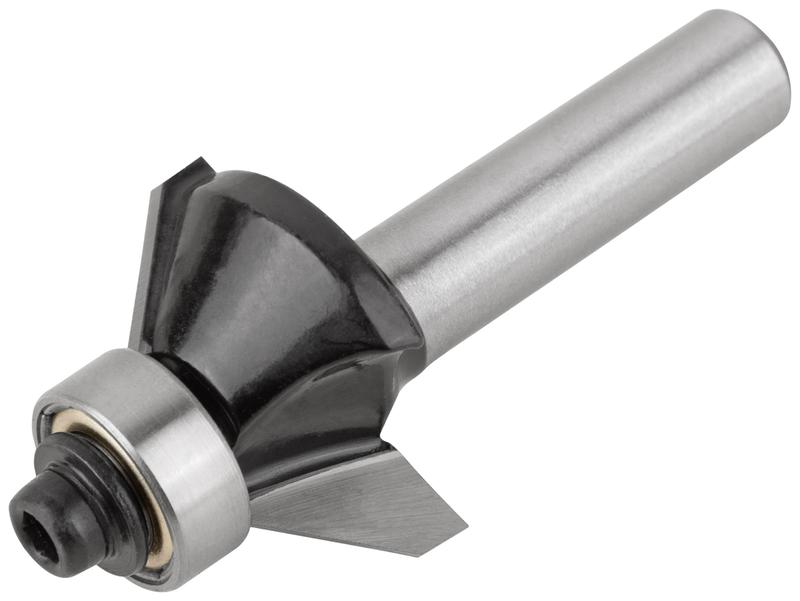 Фреза кромочная конусная с нижним подшипником угол 45г DхL=25х50мм FIT 36687