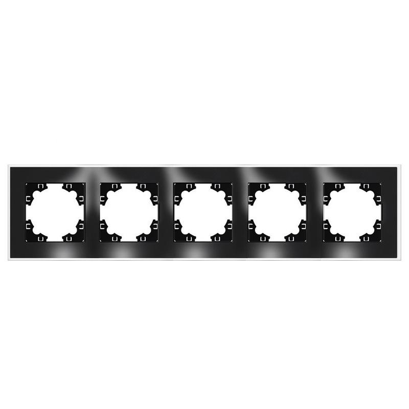 Рамка 5-м Афина стеклянная графит UNIVersal 2258