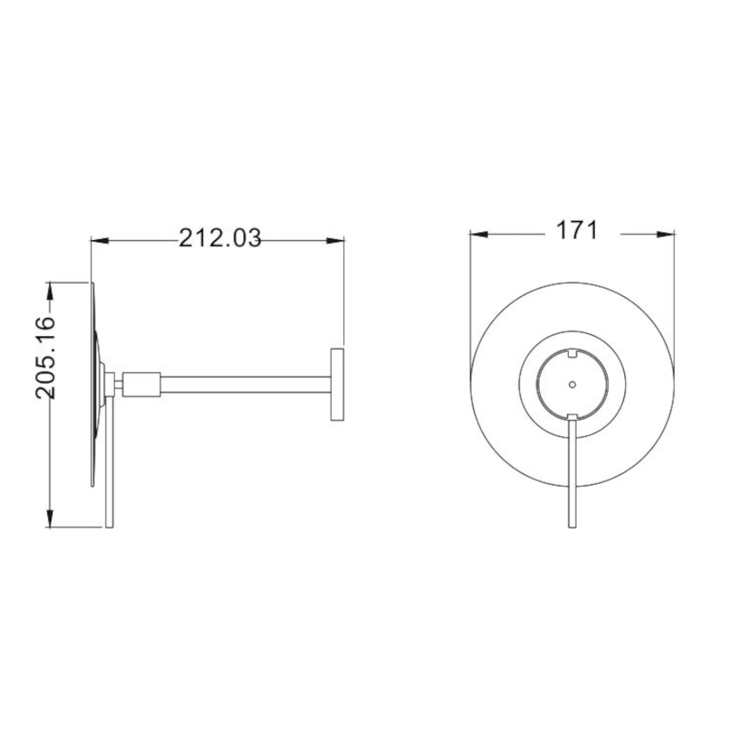 Зеркало косметическое JAVA S-M112W, белый