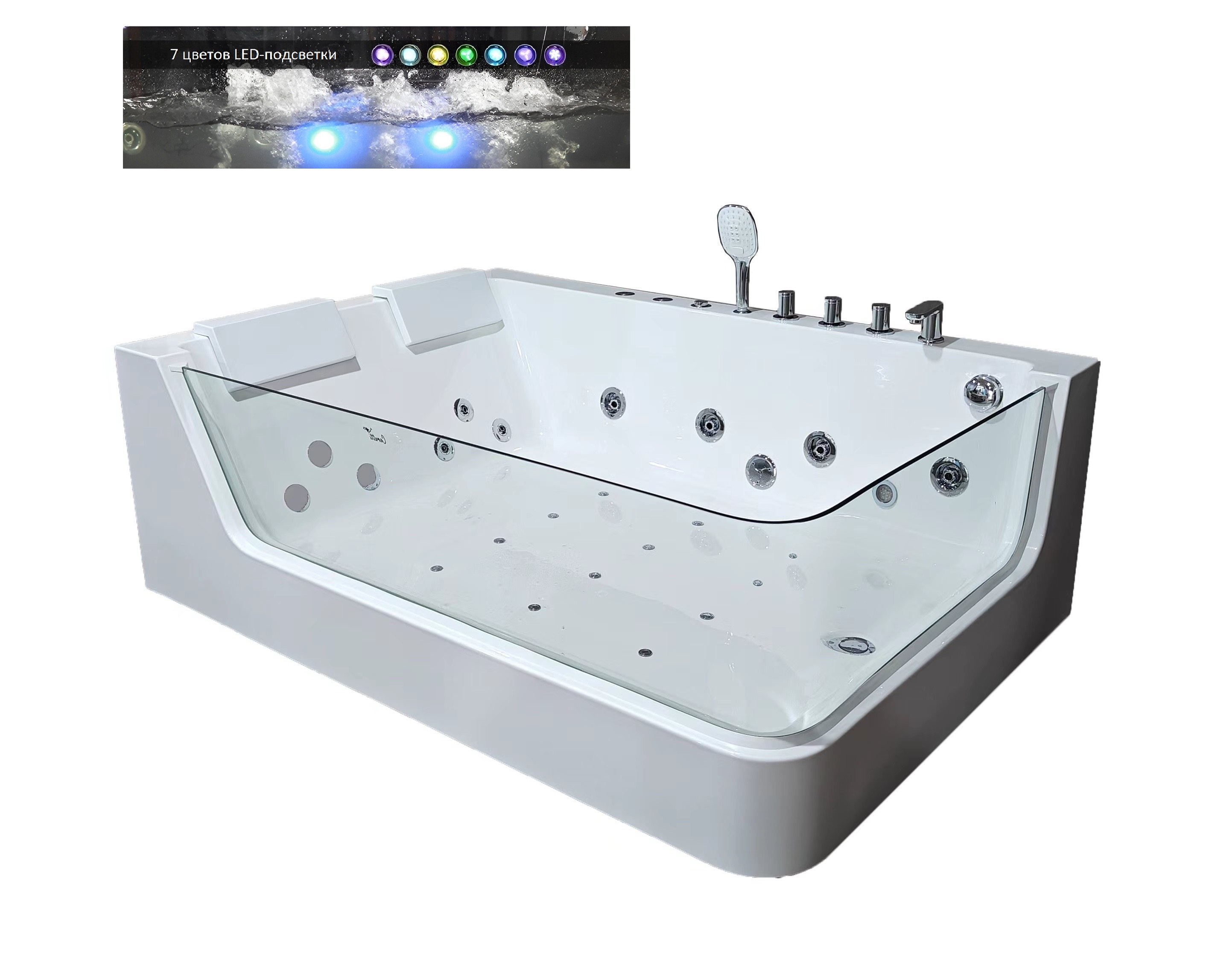 Ванна C-495L акриловая гидромассажная Ceruttispa (1700x1200x580)