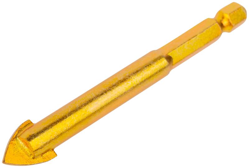 Сверло универсальное по кафелю стеклу керамограниту бетону кирпичу 12х85мм шестигранный U-хвостовик под биту КУРС 35187