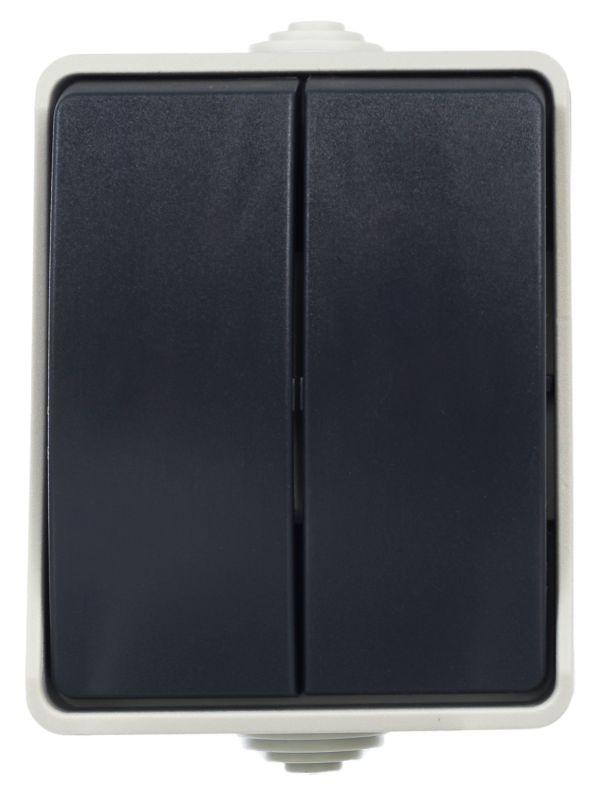 Выключатель 2-кл. ОП Форс 10А IP54 ВС20-2-0-ФСр сер. IEK EVS20-K03-10-54-DC