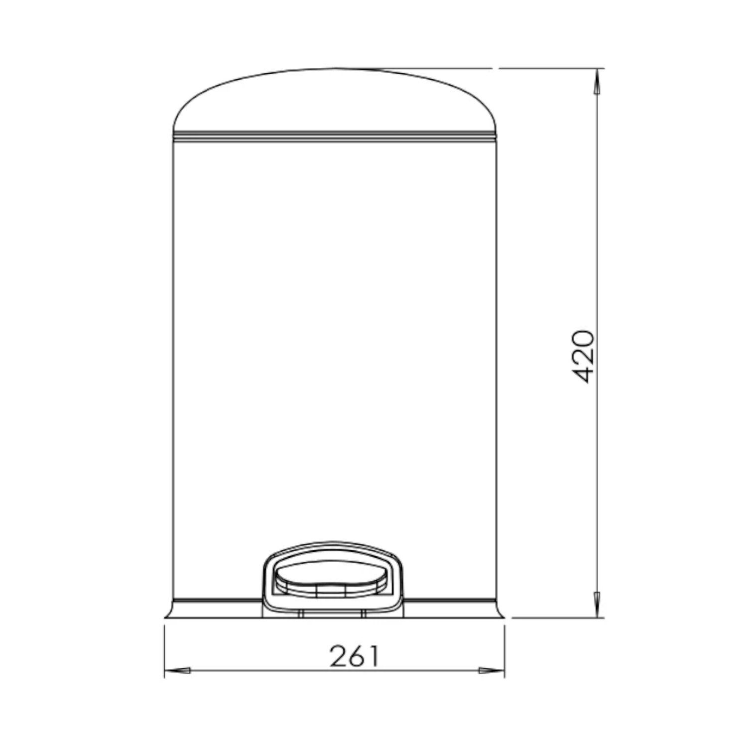 Ведро с микролифтом JAVA S-885-12R, 12 литров
