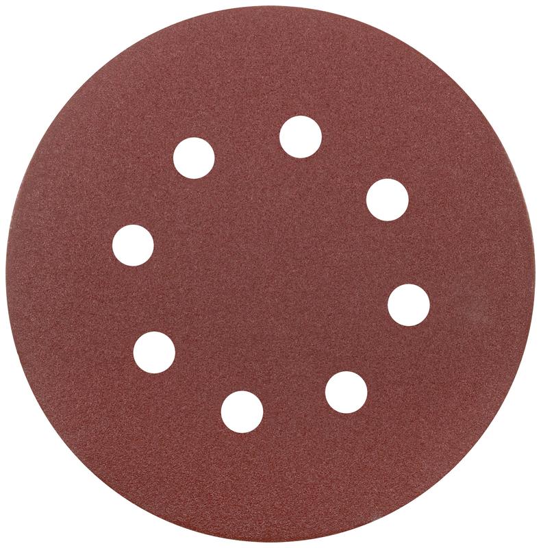 Круг шлифовальный с отверстиями (липучка) 125мм Р 120 алюм./оксидные (уп.5шт) КУРС 39786