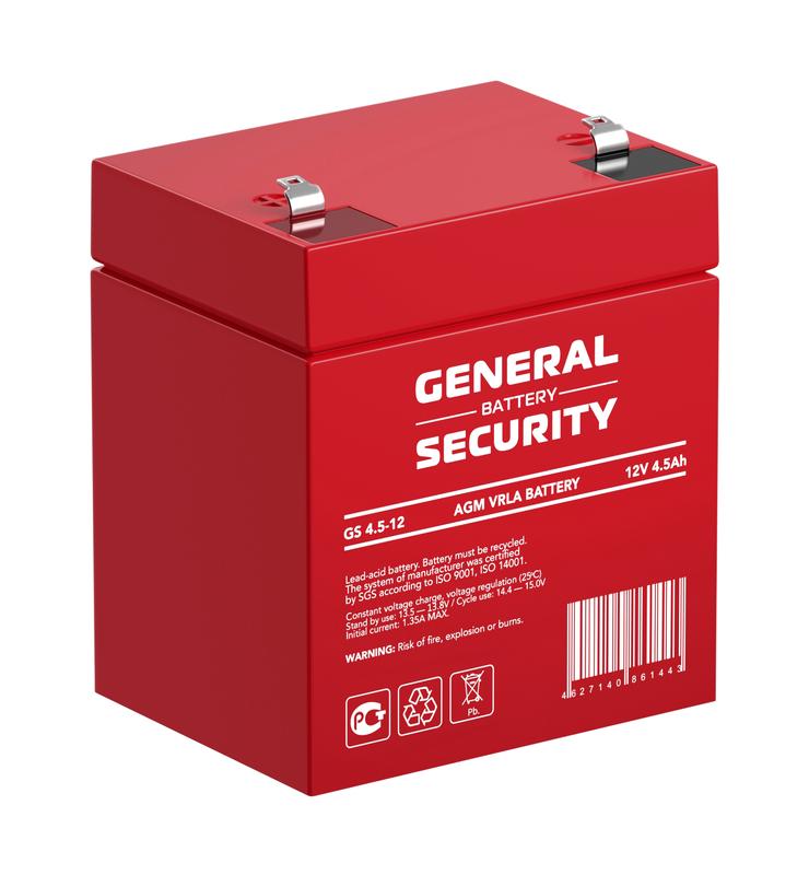 Аккумулятор 12В 4.5А.ч General Security GS4.5-12