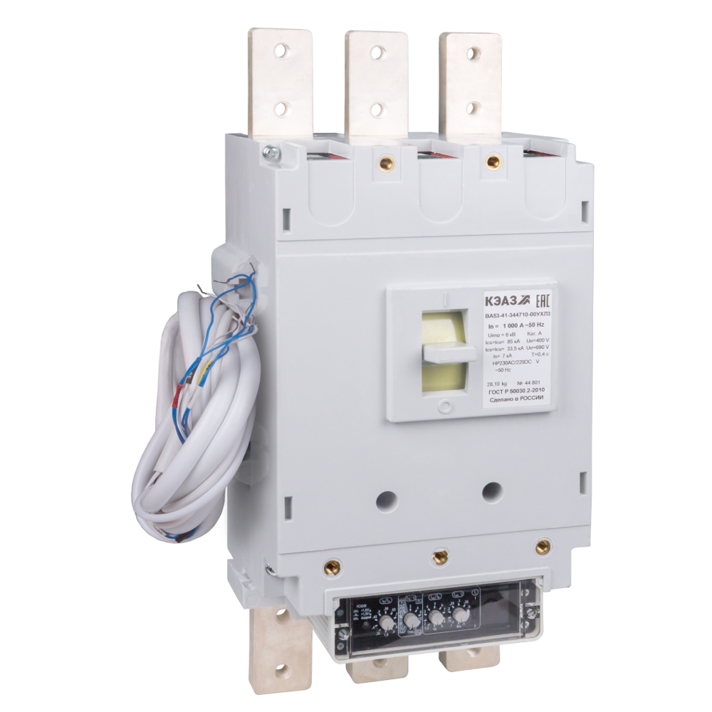 Выключатель автоматический ВА53-41-344710-1000А-690AC-НР400AC-УХЛ3