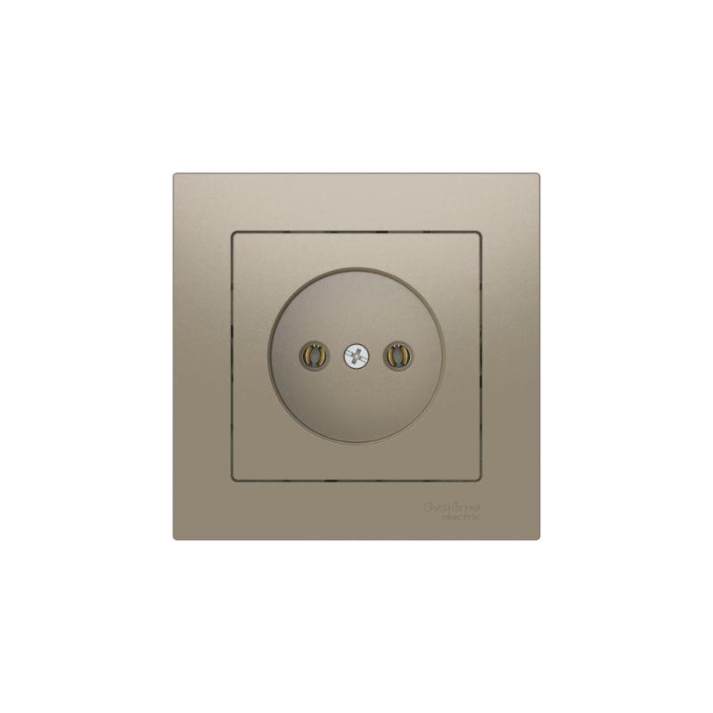 Розетка AtlasDesign 16А без заземл. быстрозажим. клем. в сборе шампань SE ATN000540S