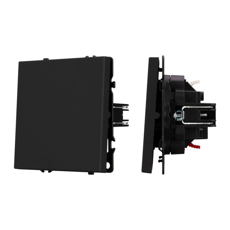 Механизм выключателя одноклавишный проходной SWT-NOBE-MKP1-SFPL-BK 230В 10А Arlight 054246