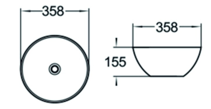 Раковина керамическая (накладная) SL-1040