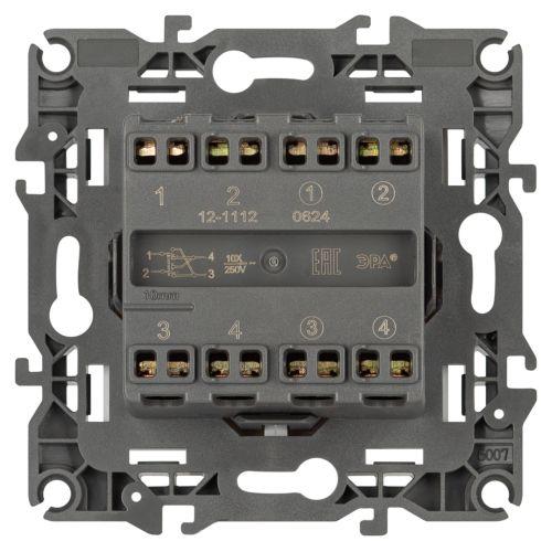 Переключатель перекрестный 2-кл. Эра12 12-1112-01М 250В 10АХ бел. матов. Эра Б0065676