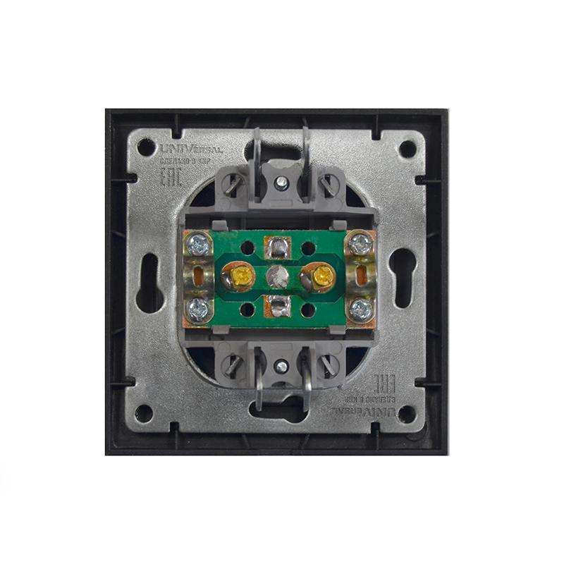 Розетка телевизионная TV 1-м СП Бриллиант в сборе графит Universal 7947571-Gr