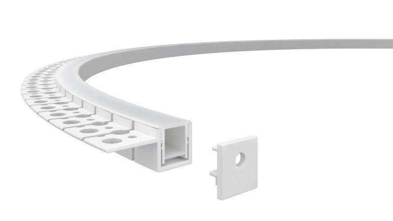 Профиль алюминиевый гибкий для встр. в ГКЛ 2000х15х10мм (35х15мм вылет 20мм монт. высота 10.5мм макс. шир. ленты 12мм) VARTON V4-R0-70.0001.KIT-1510G