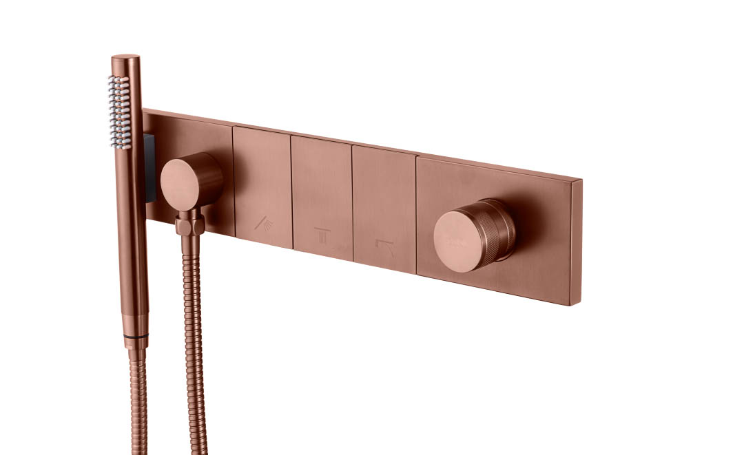 Смеситель ZODIAC с ручным душем BRUSHED BRONZE