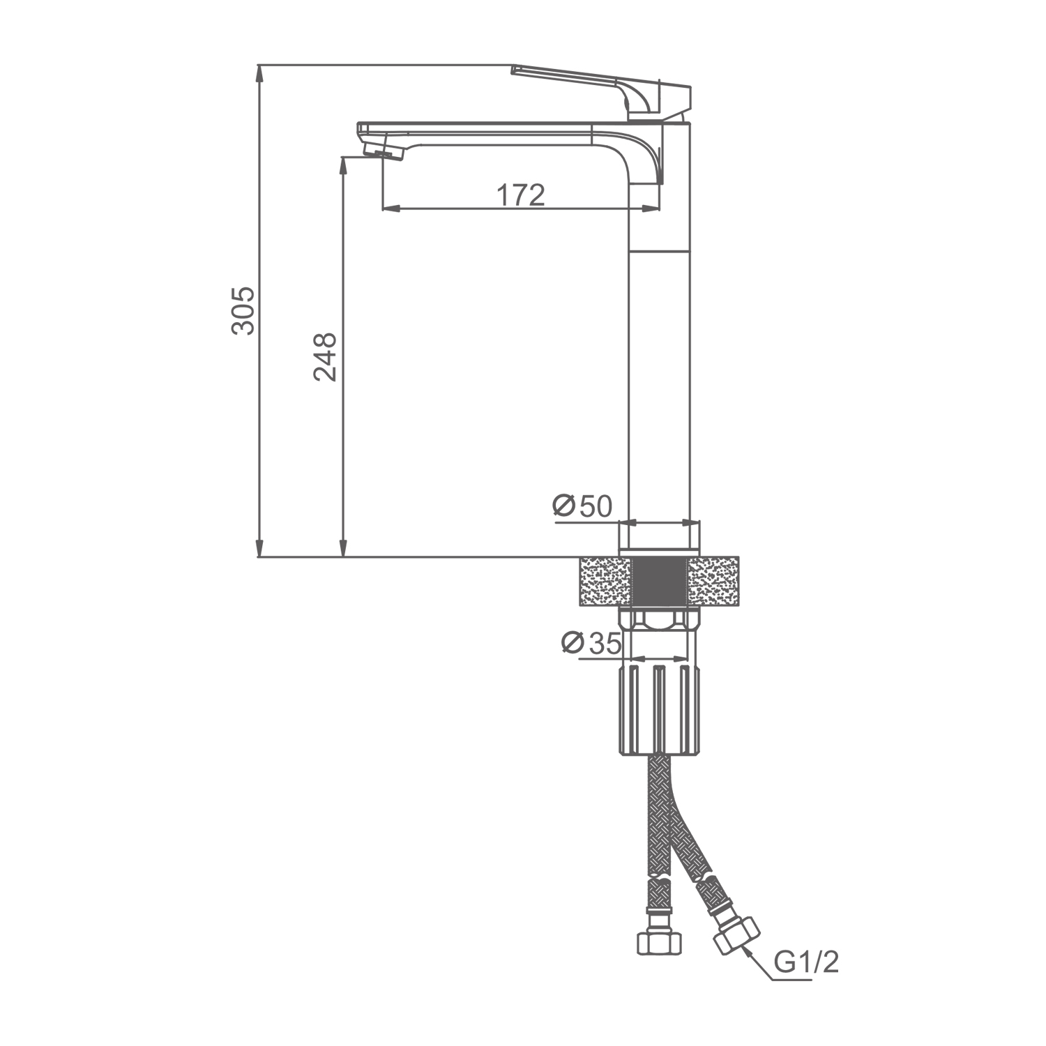 Смеситель для раковины Splenka S30.15, хром
