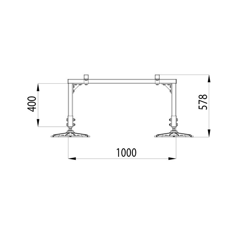 Конструкция опорная для установки оборудования TECHNORAPTOR FOOT 1000х1000 HD КМ TR0207
