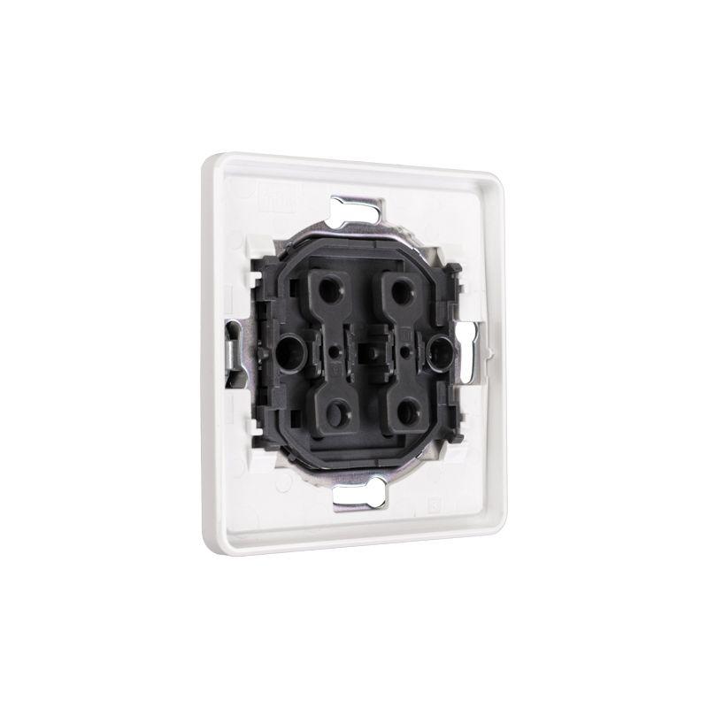 Переключатель проходной 2-кл. СП ROUND 10А перламутр Kranz KR-78-0709-1