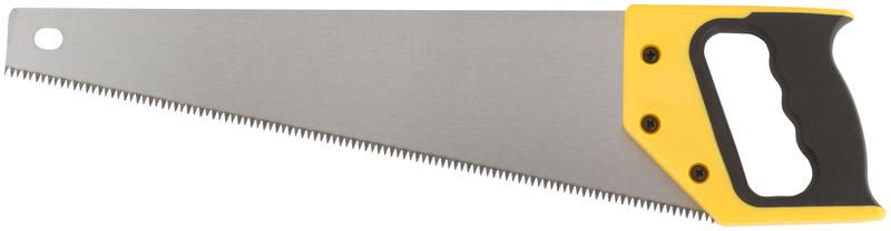 Ножовка по дереву средний каленый зуб 7 ТPI 3D заточка пласт.прорезиненная ручка Профи 400мм FIT 40440