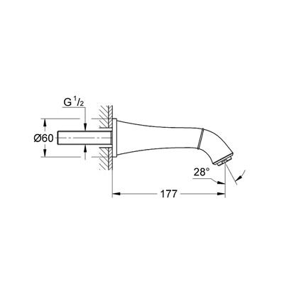 Излив Grohe Grandera 13341000 для ванны