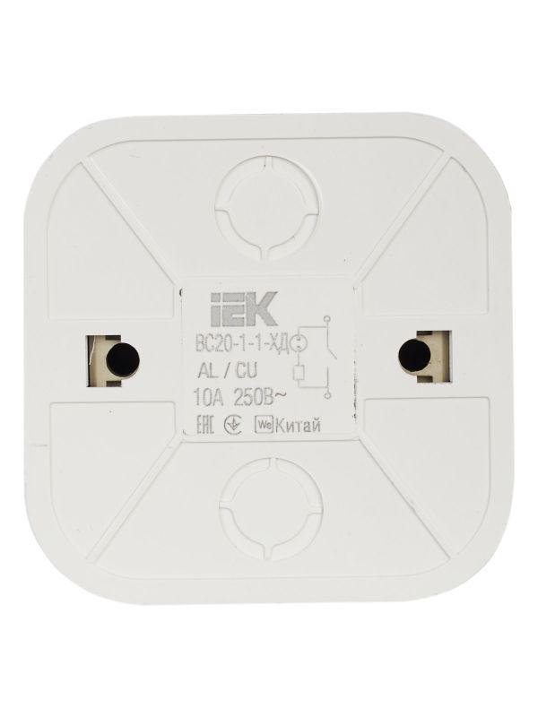 Выключатель 1-кл. ОП GLORY 10А ВС20-1-1-ХД с индикацией дуб IEK EVH11-K24-10