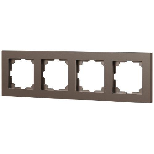 Рамка 4-м СП Accent 6-504-08 бронза Intro Б0063708