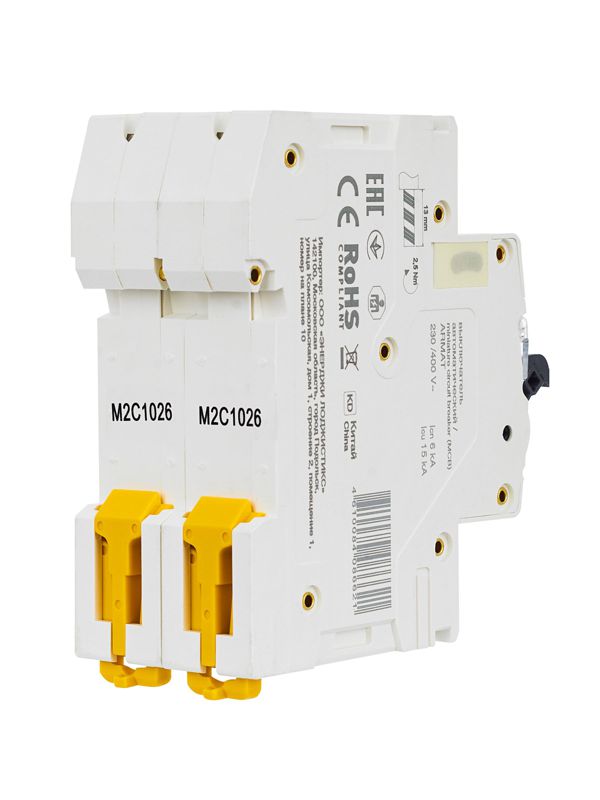 Выключатель автоматический модульный 2п C 10А M06N ARMAT IEK AR-M06N-2-C010