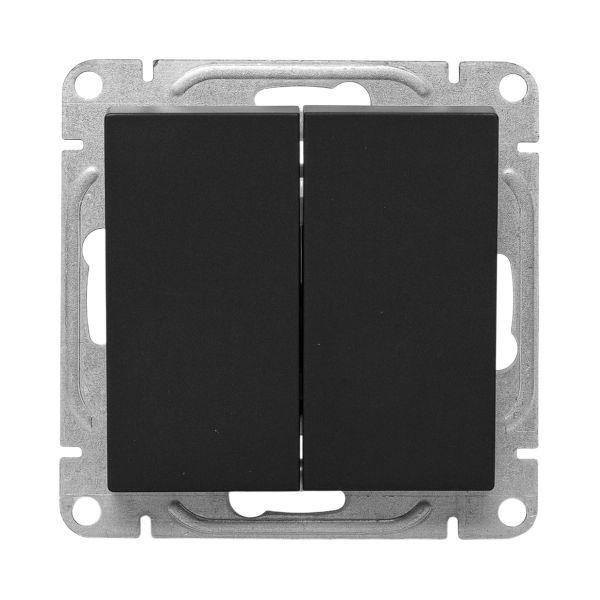 Выключатель кнопочный 2-кл. СП Эпика механизм черн. EKF UP1-SWB-23