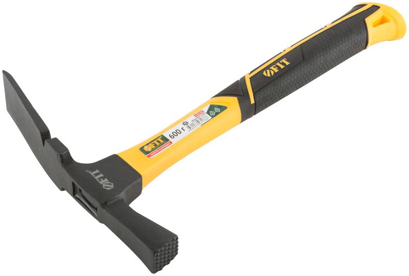 Молоток каменщика Профи 600г фибергласовая усилен. ручка FIT 44538